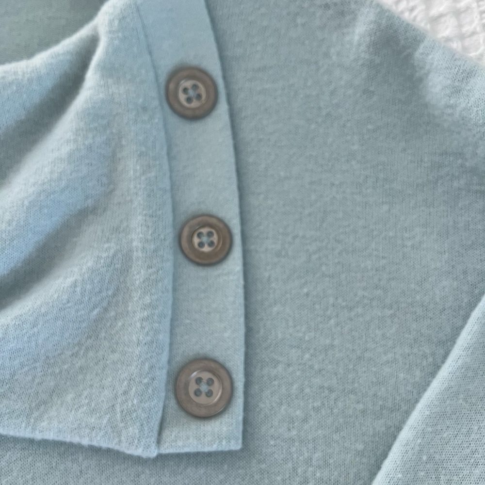 Ruby Rd Women's Light Blue Button-Detail Top - Picture 3 of 6
